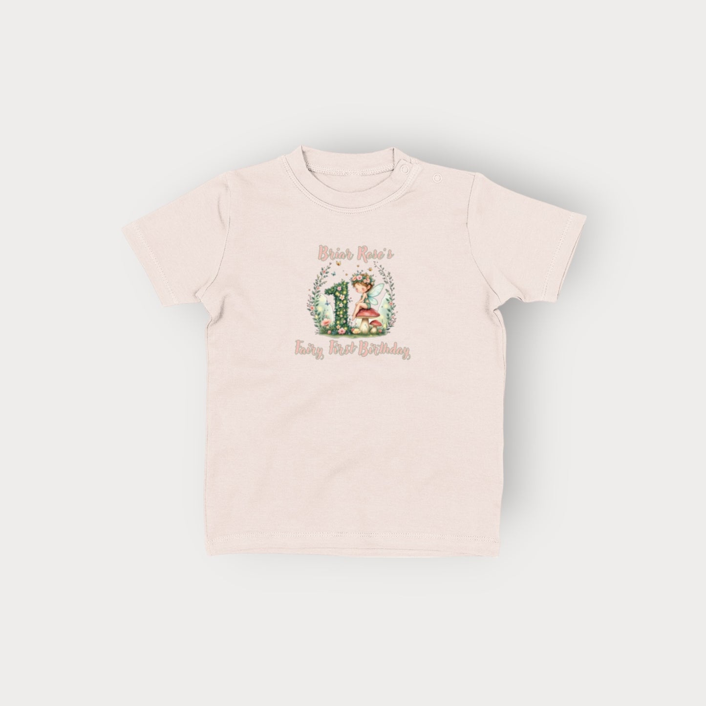 Custom Personalised Name Fairy First Birthday Tee