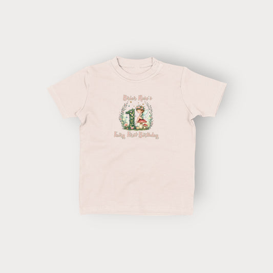 Custom Personalised Name Fairy First Birthday Tee