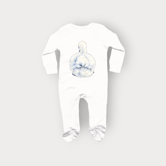 Watercolour Swan Sleepsuit