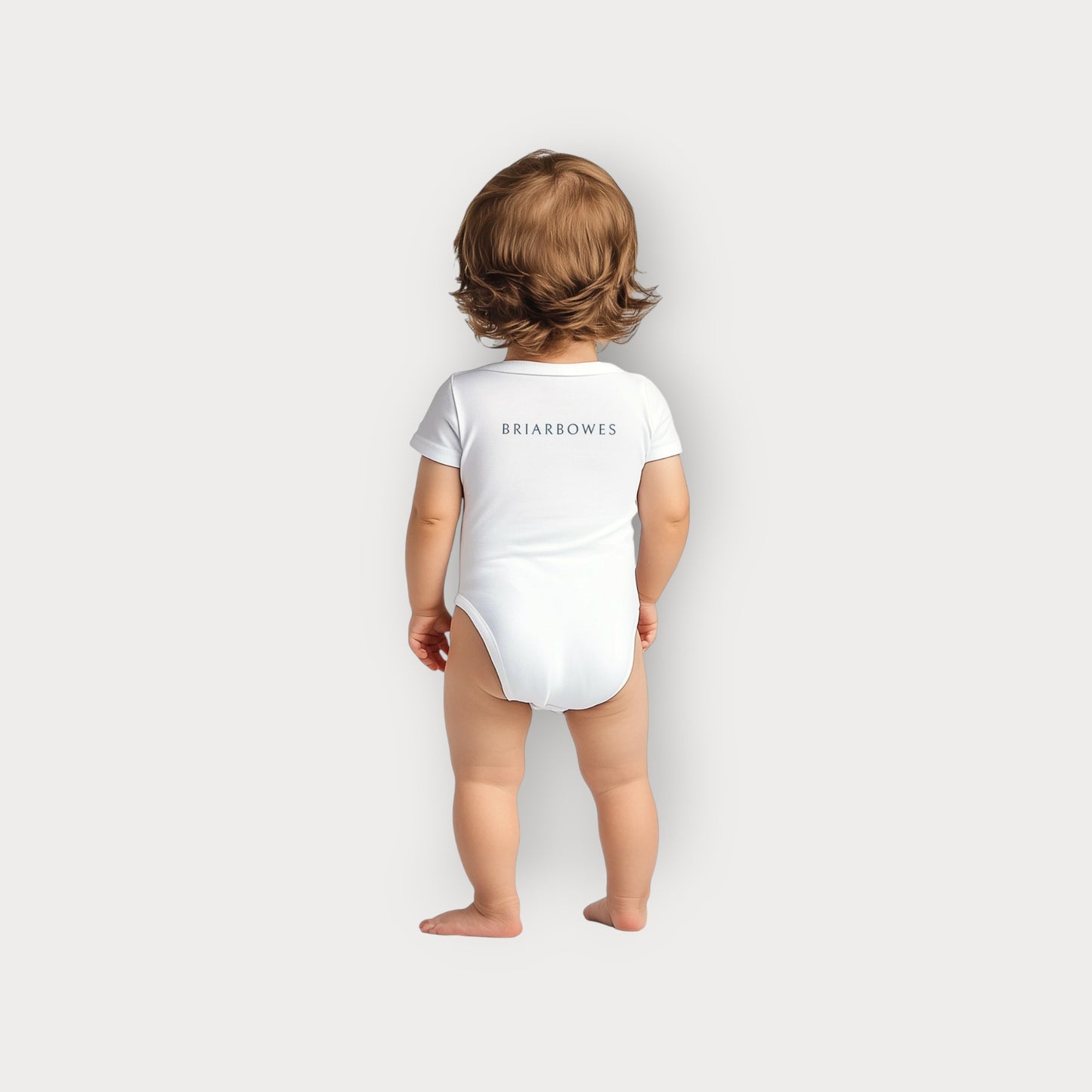 Personalisable Swan Short Sleeve Bodysuit - White