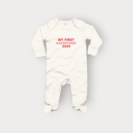 BriarBowes My First Valentines 100% Organic Bodysuit with Mitts